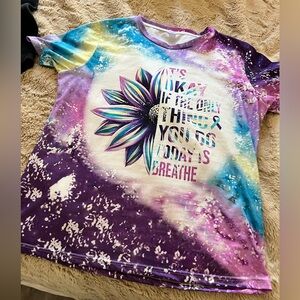 Brand new, never worn, purple tyedye shirt.